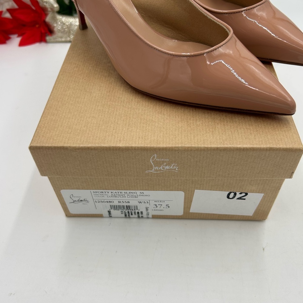 Christian louboutin women's sporty Kate 55 Patent Leather size 37 made Italy - Picture 4 of 10